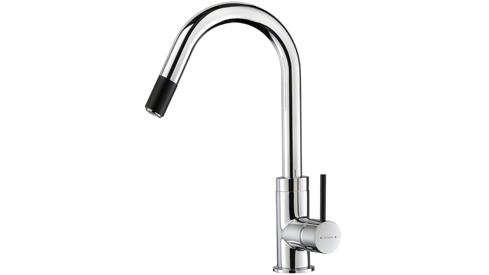 Methven Culinary Gooseneck Pull Out Kitchen Sink Mixer Black Harvey