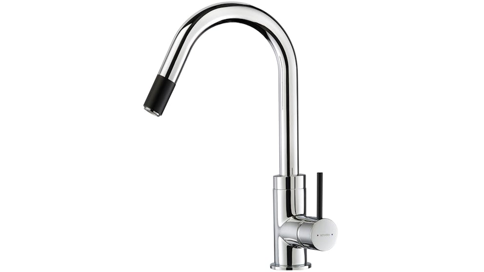 methven culinary gooseneck pull out kitchen sink mixer black