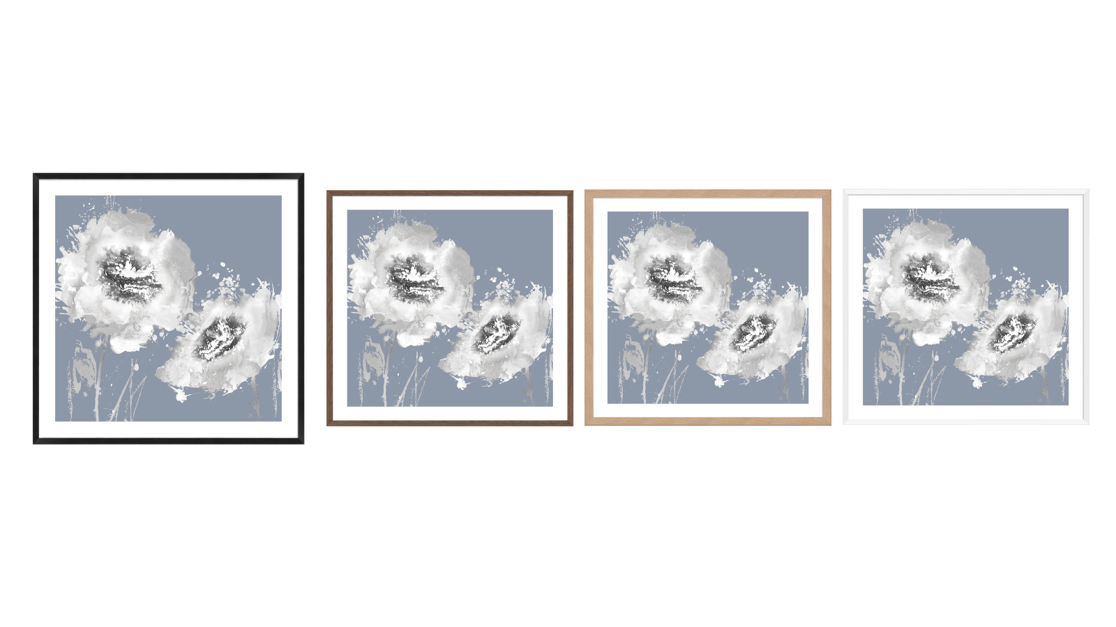 La Grolla Flower Burst on Grey II Frame Wall Art