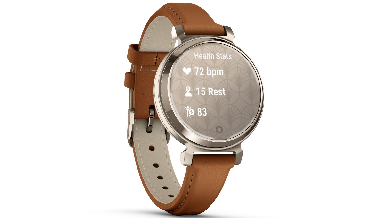 Garmin Classic Lily 2 Leather SmartWatch Gold Tan Harvey Norman
