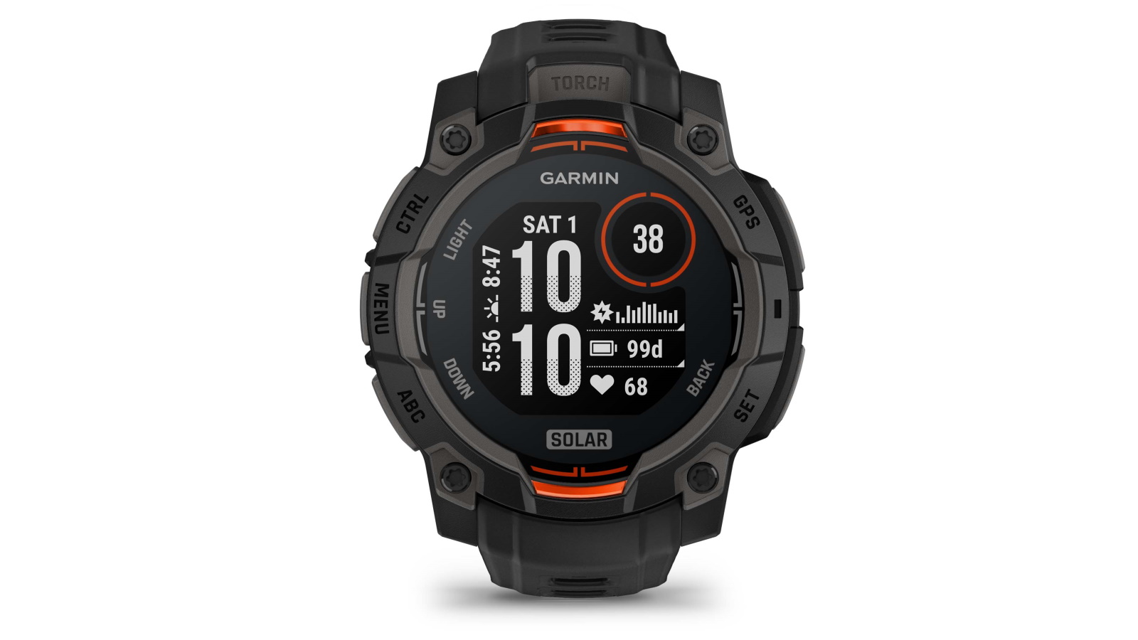 Garmin Instinct 3 45mm Solar Rugged GPS Smart Watch - Black with Black Silicone Band