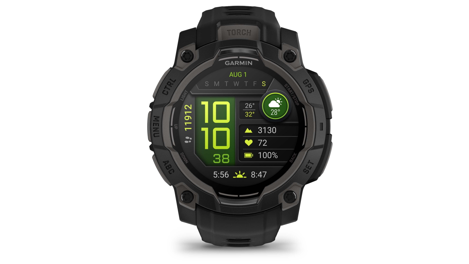Garmin Instinct 3 45mm AMOLED Rugged GPS Smart Watch - Black with Black Silicone Band