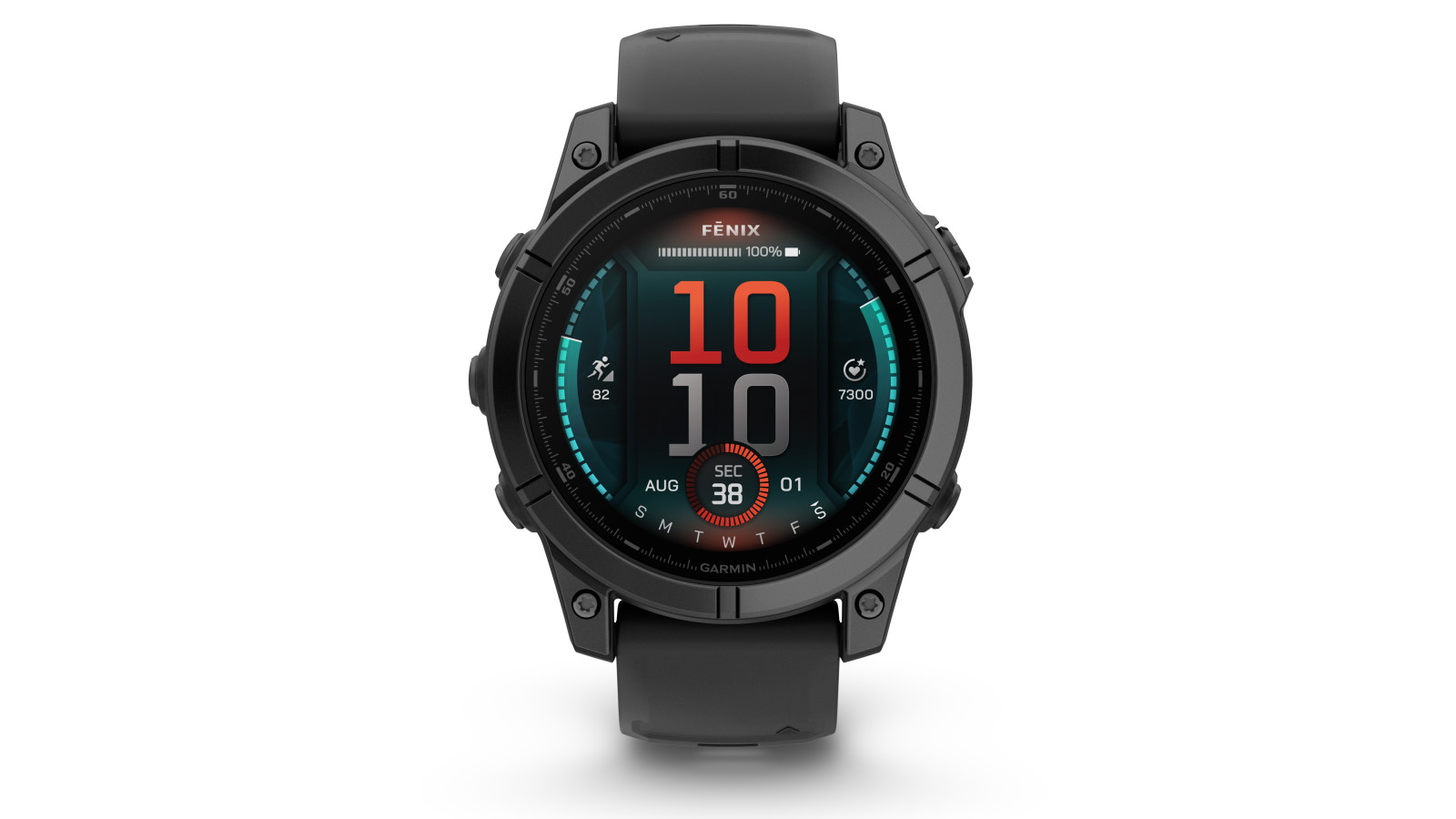 Garmin Fenix E 47mm Multisport GPS Smart Watch Slate Grey Steel with Black Silicone Band