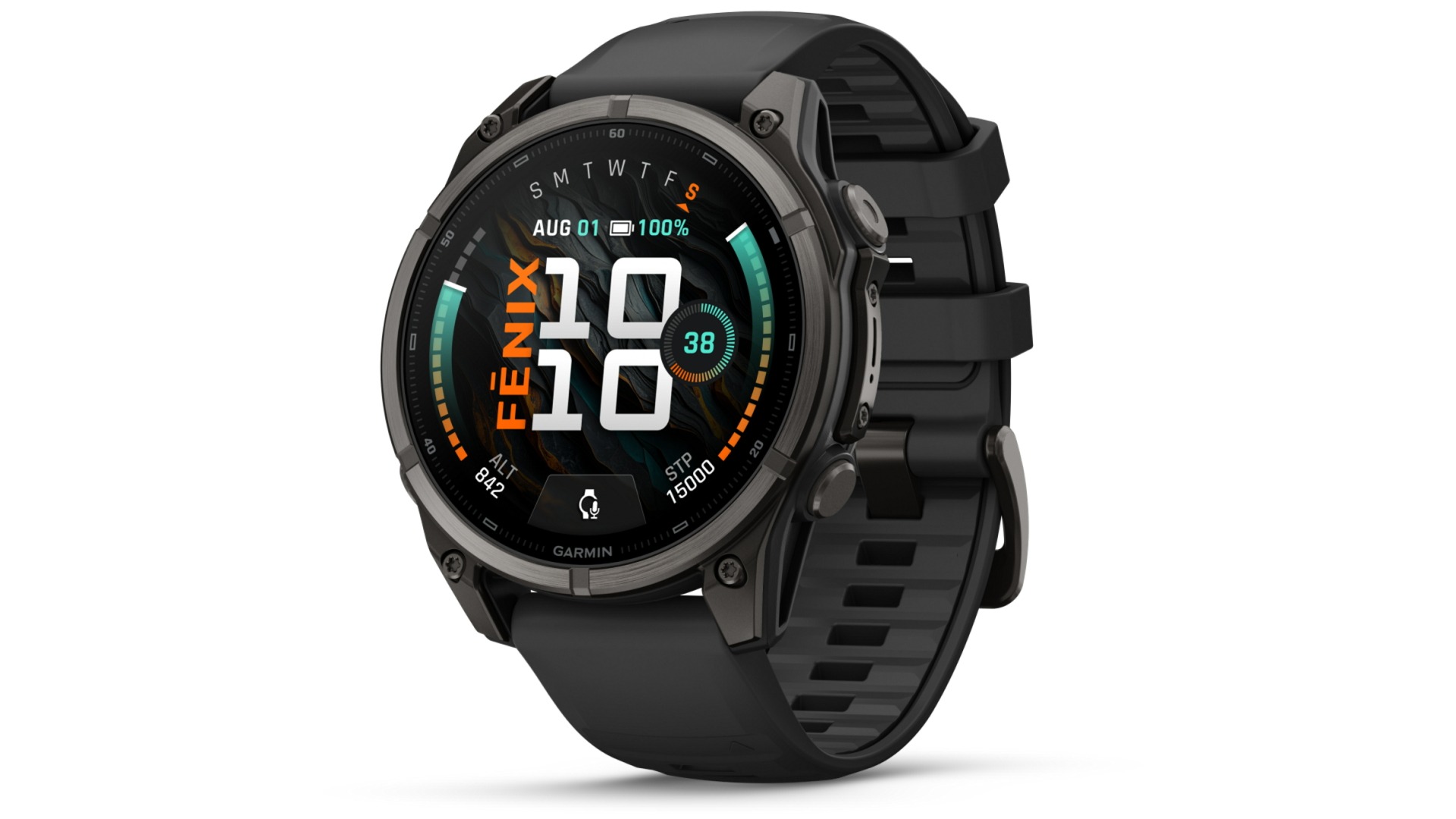 Garmin Fenix 9 47mm Multisport GPS Smartwatch - Carbon Grey DLC Titanium with Black Silicone Band