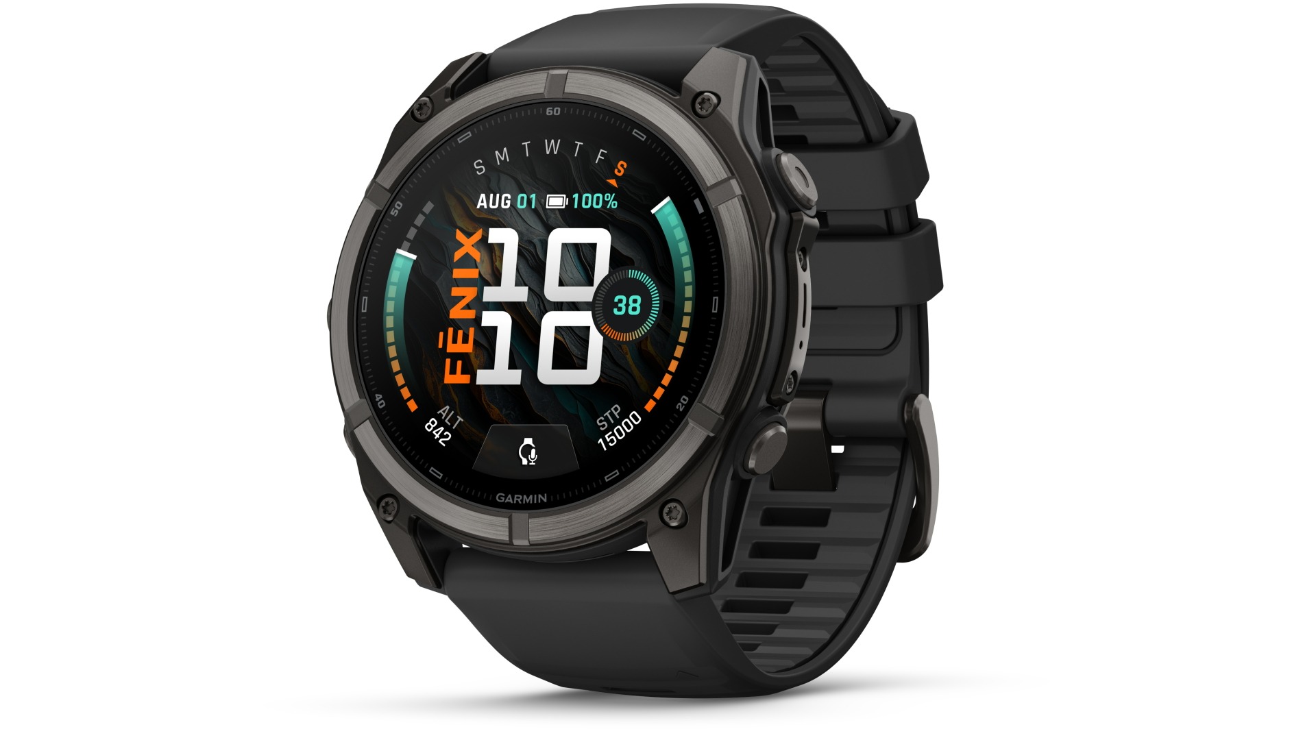 Garmin Fenix 9 51mm Multisport GPS Smartwatch - Carbon Grey DLC Titanium with Black Silicone Band