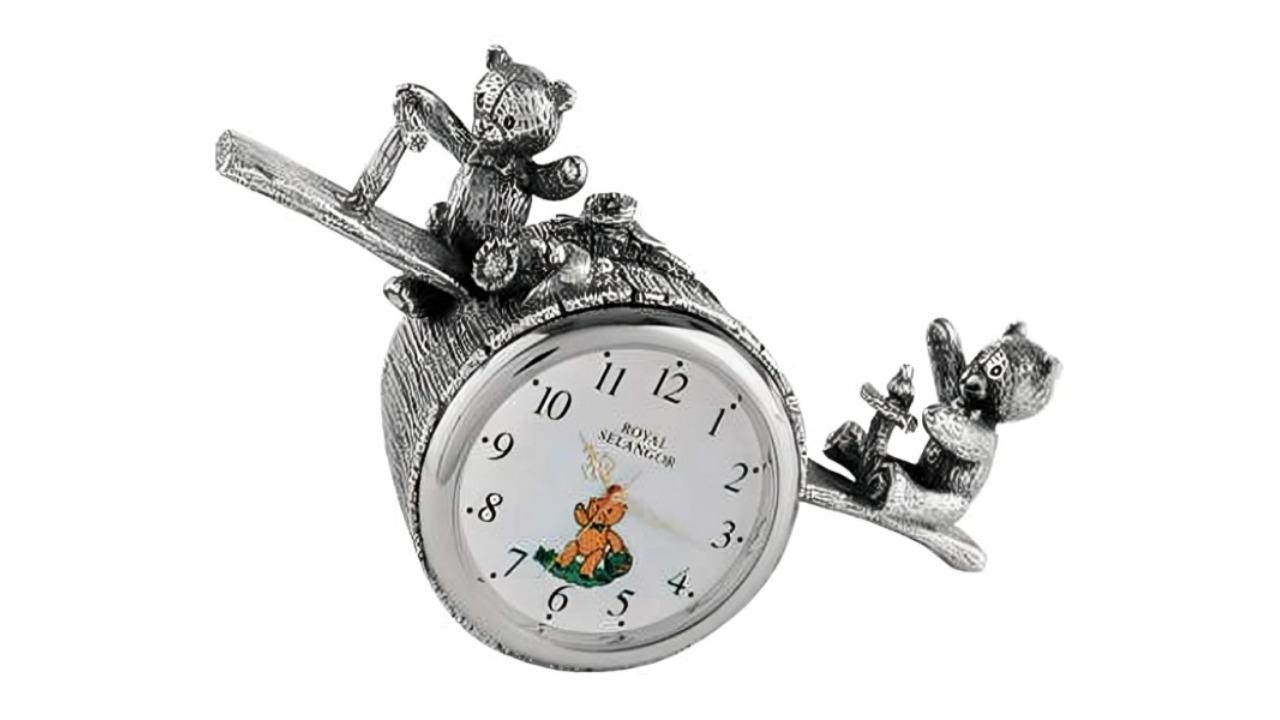 Royal Selangor Teddy Bear Picnic Playtime Table Clock