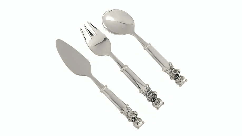 Royal Selangor Teddy Bears Picnic Fork Spoon and Knife in Gift Box