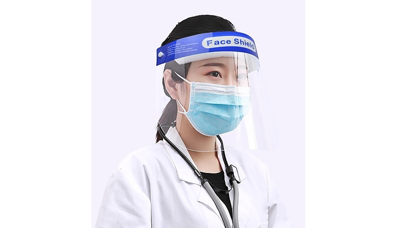 Serrano 6x Safety Full Face Shield Clear Guard Protector Mask Anti-Fog + Elastic Head Band