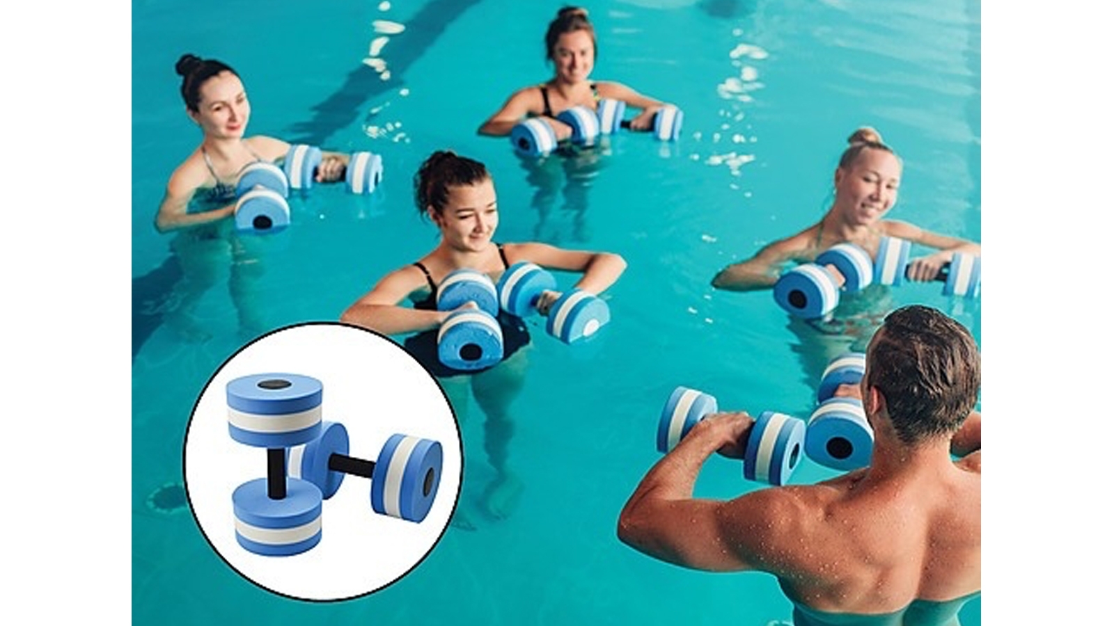 relayinert EVA Water Aerobics Dumbbell Aquatic Swimming Pool Yoga