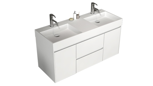 Parisi Sense 120 Vanity and Twin Wash Basin Harvey Norman