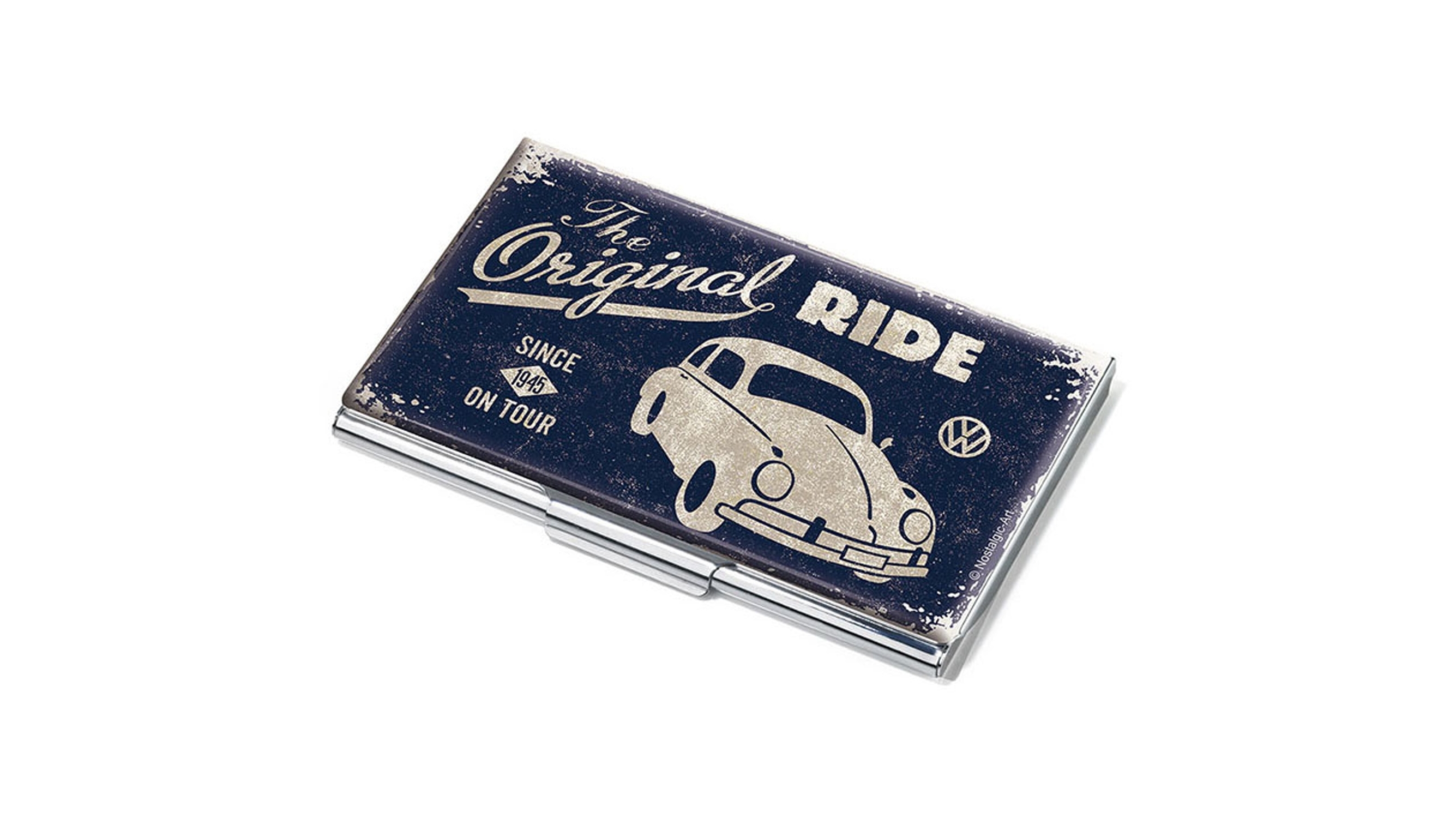 Troika THE ORIGINAL RIDE BEETLE Business Card Case - Blue/Grey