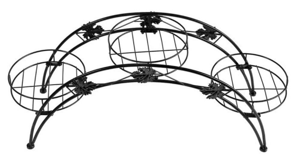 Levede Metal Plant Flower Stand - Black