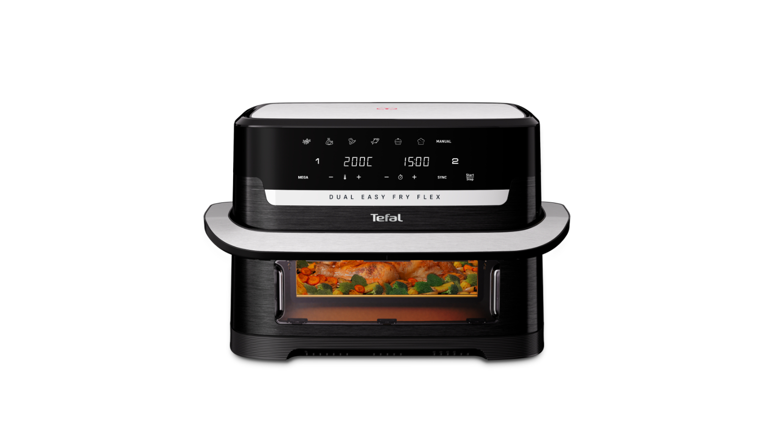 Tefal Dual Easy Fry Flex Air Fryer - Black