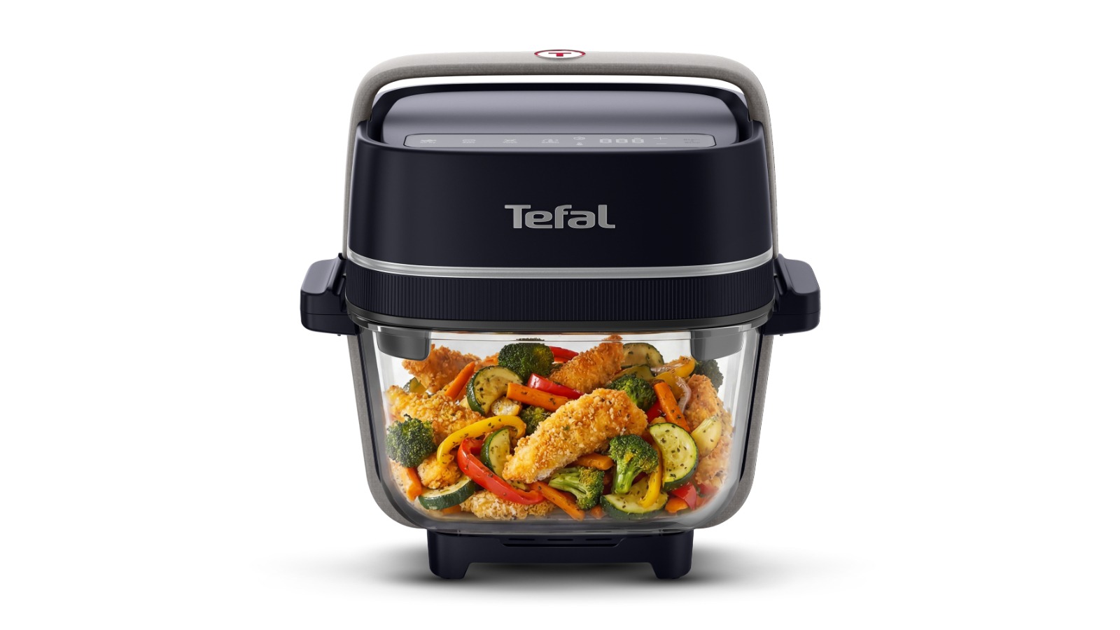 Tefal Crisp and Go Portable Glass Air Fryer - Black