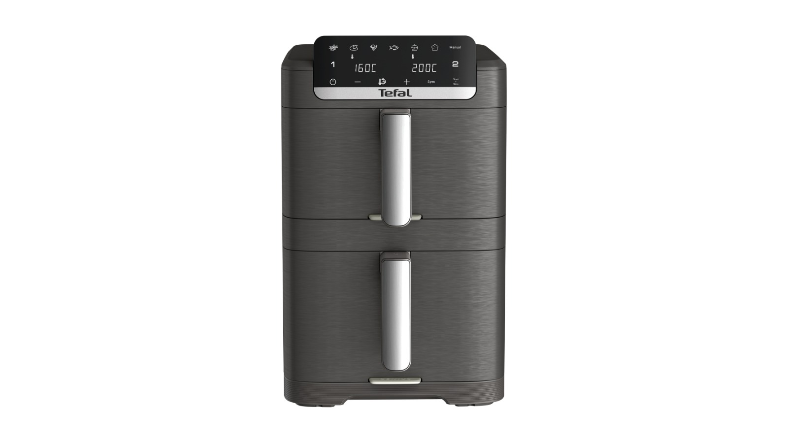 Tefal 10L Easy Fry Dual Stack Detachable Front Air Fryer - Dark Grey