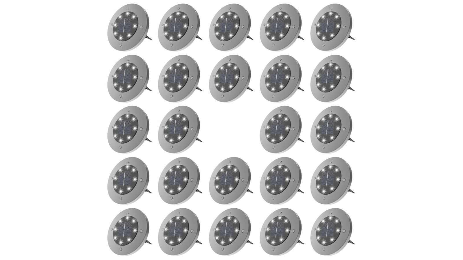 Advwin 24 Piece Solar Powered Garden LED Light Outdoor