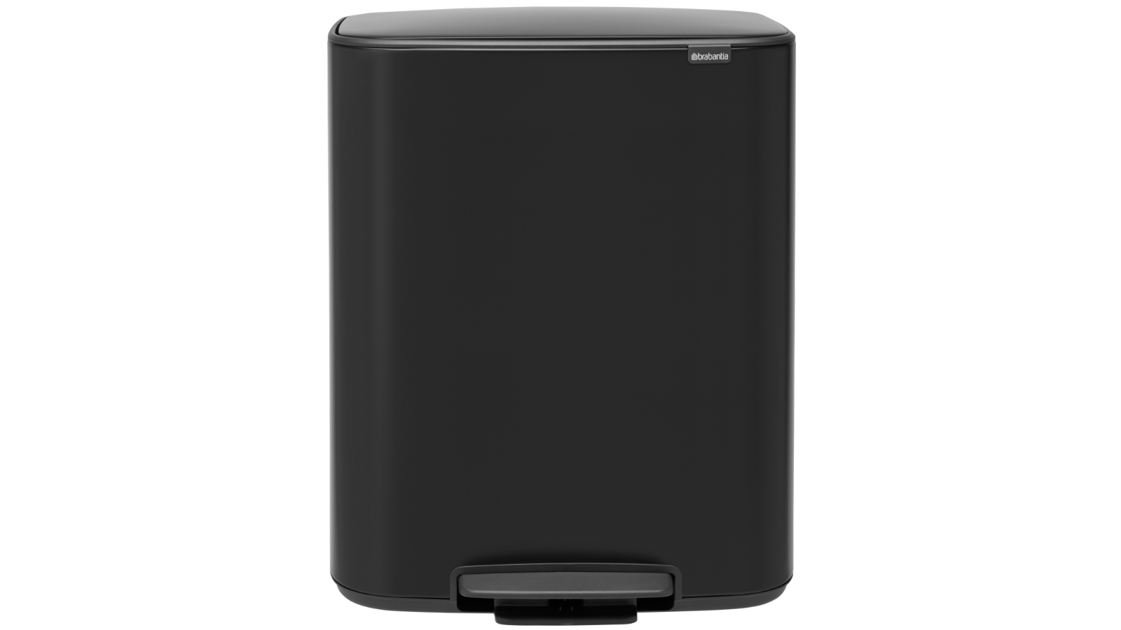 Brabantia Bo Dual 30 Litre Compartment Pedal Bin Matte Black Harvey Norman