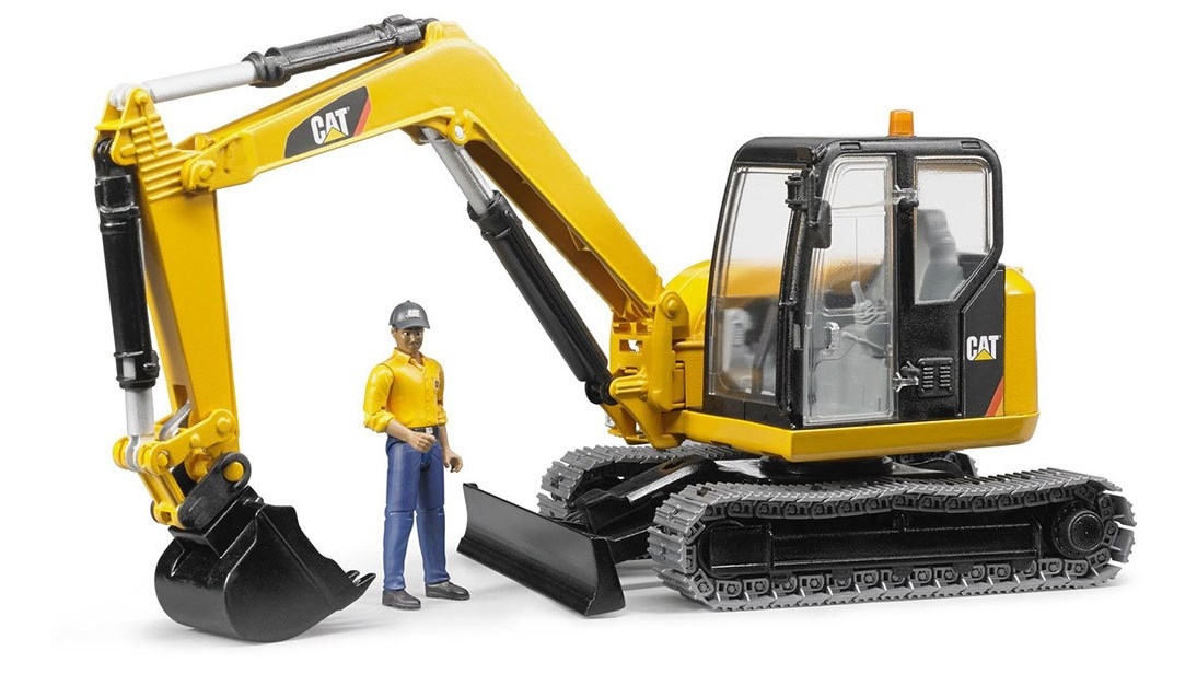 Bruder 1:16 Caterpillar Mini Excavator with Worker