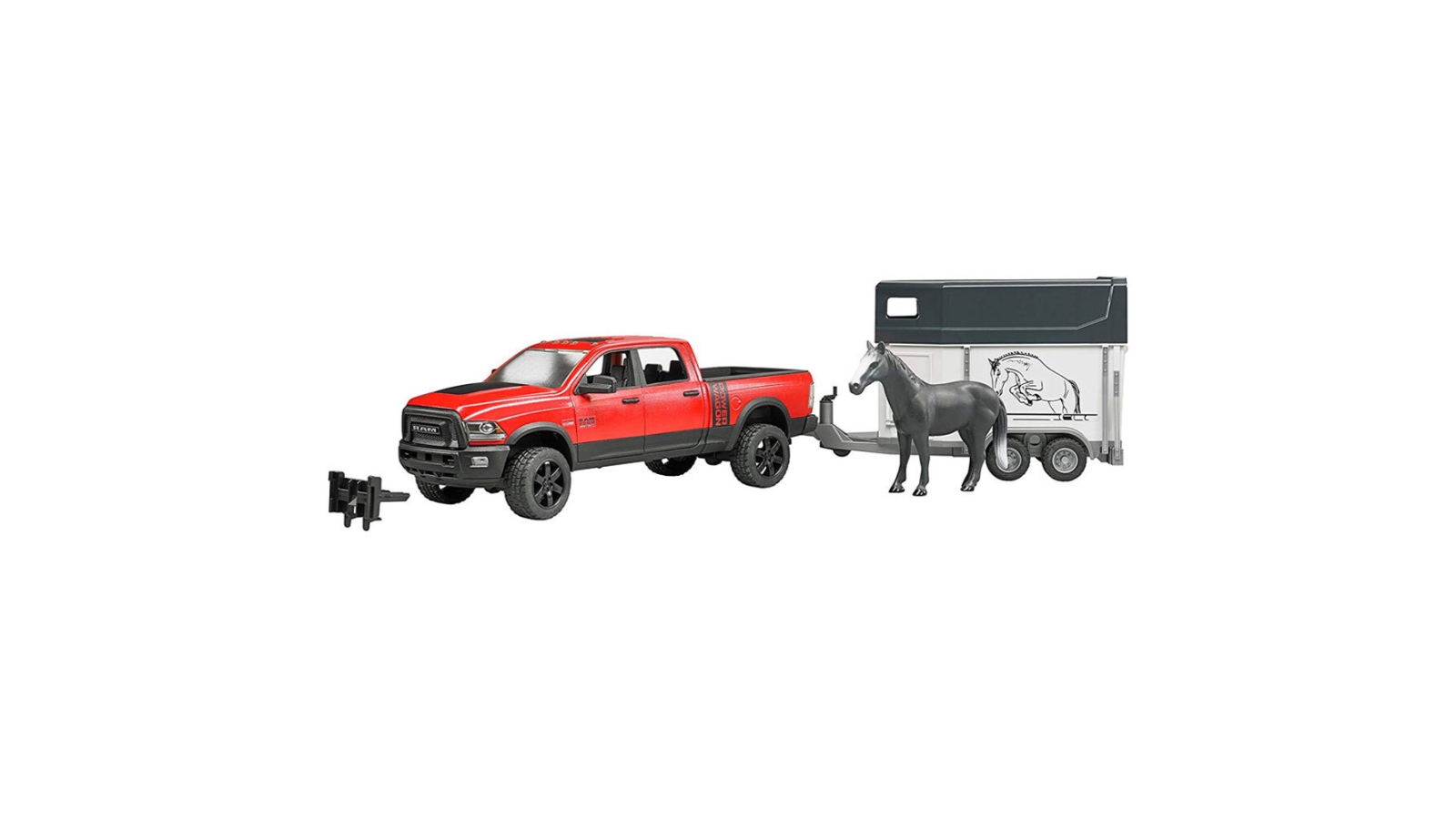 Bruder 1:16 RAM 2500 Power Wagon with Horse Trailer - 1 Piece Horse