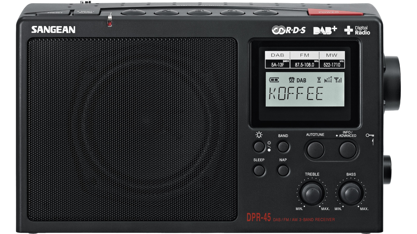 Sangean DPR45 DAB+ FM/AM Portable Receiver Radio Harvey Norman