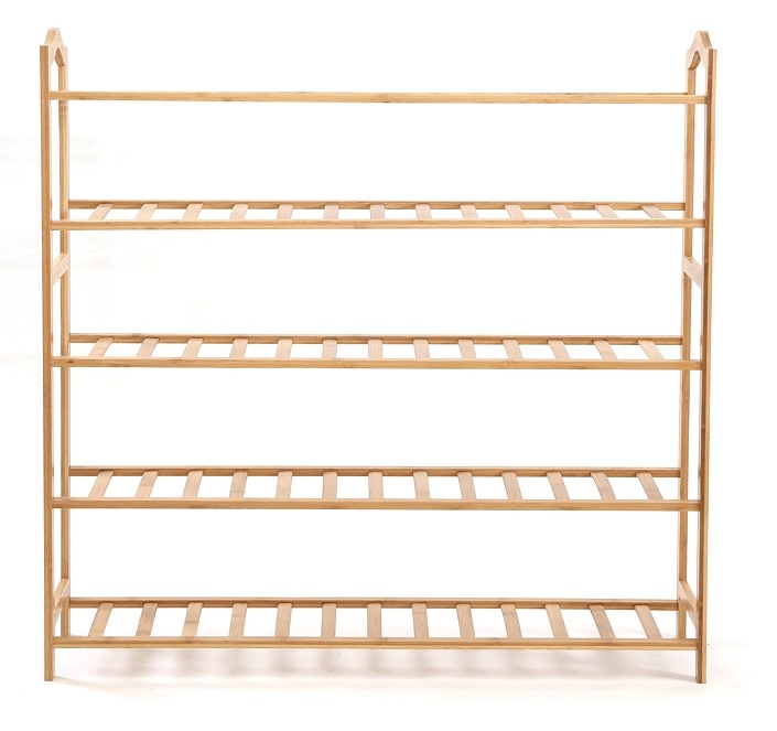 Levede 5 Tier Bamboo Shoe Rack - 80cm