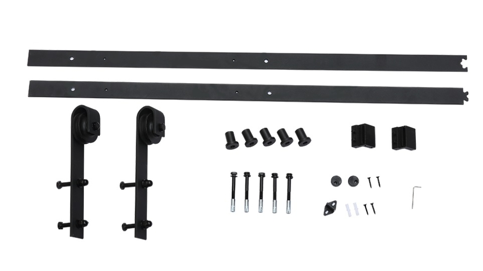 Levede Antique Single Barn Door Roller Kit - 1.5m