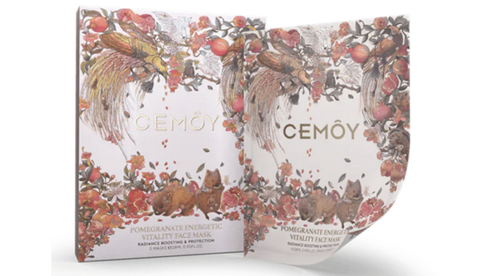 Cemoy Pomegranate Energetic Vitality Fack Mask - Pack of 5