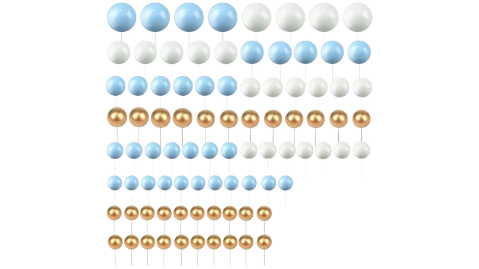 NNEOBA 110 Piece Cupcake Topper Set - Light Blue 