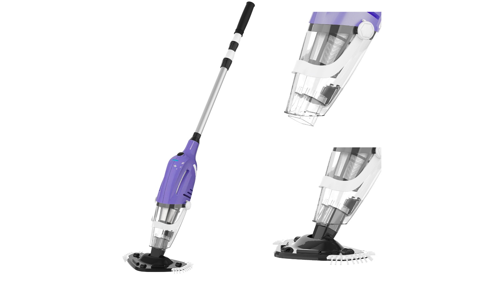 Advwin 120 Litre Per Minute Flow Rate Rechargeable Pool Vacuum Cleaner - Purple
