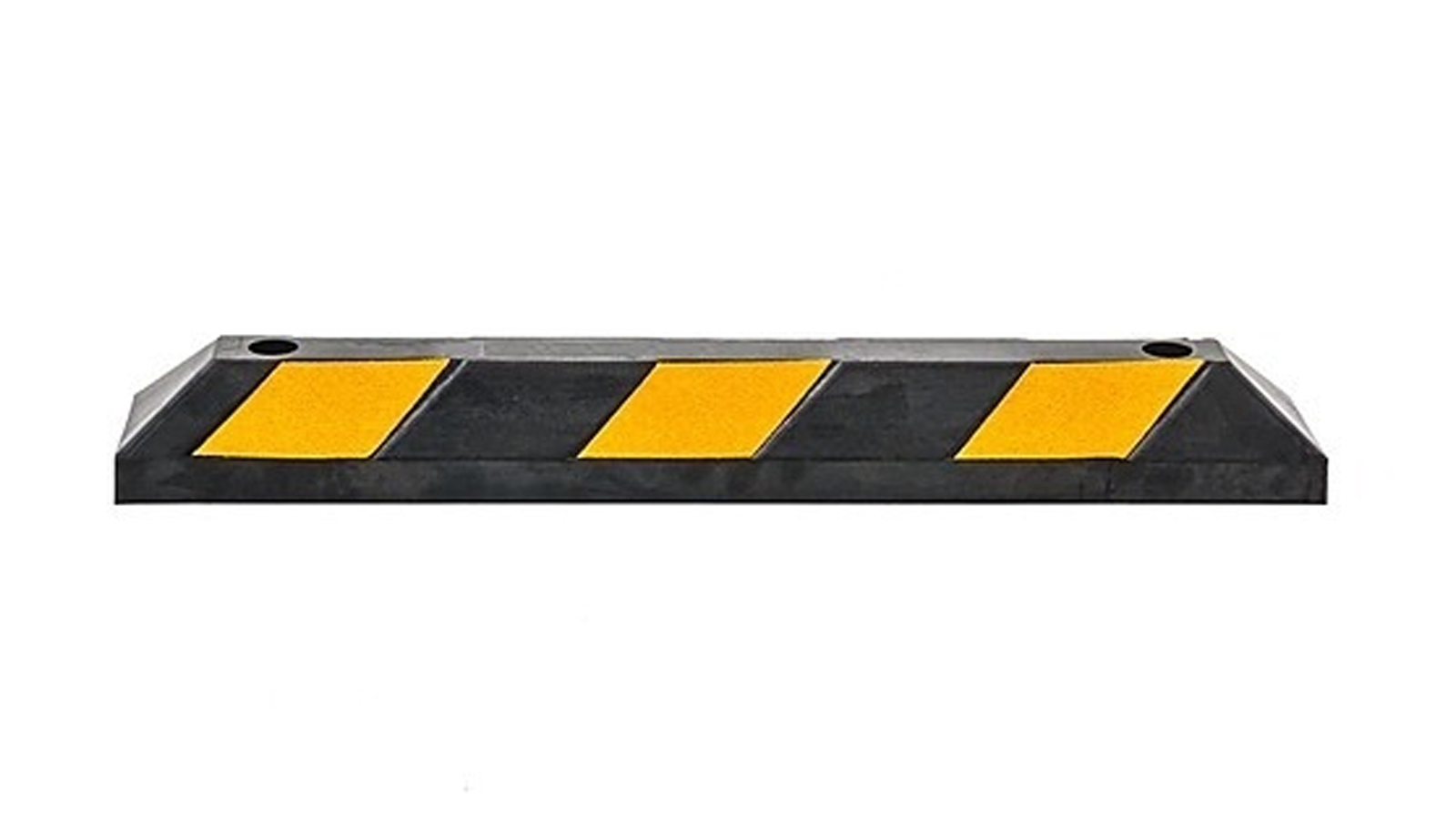 Serrano 90cm Heavy Duty Rubber Wheel Stopper - Reflective Yellow