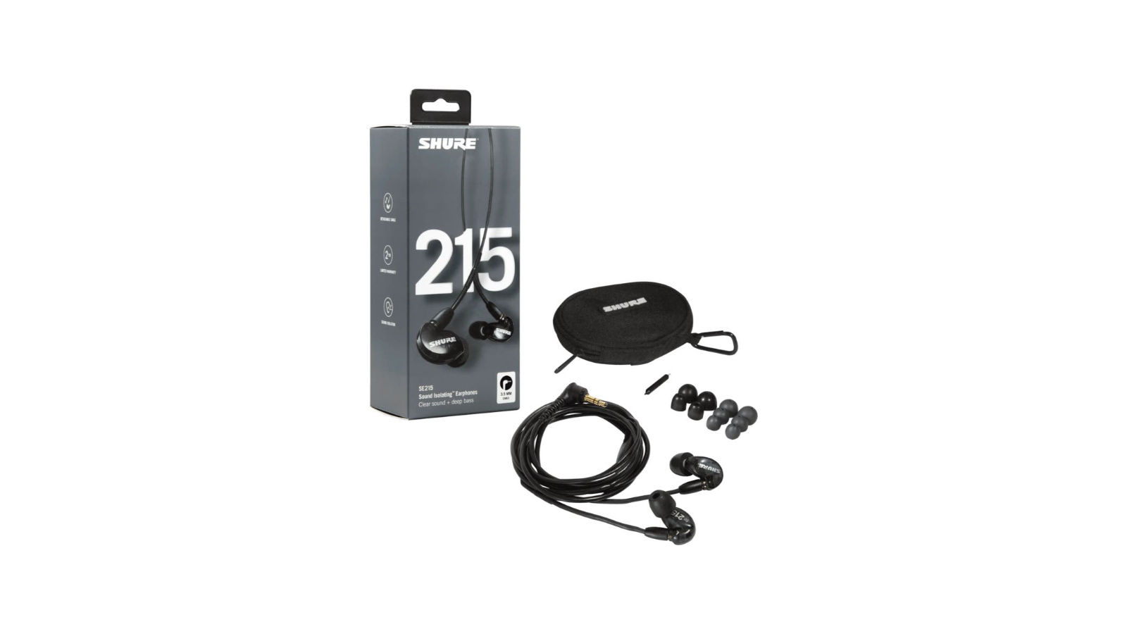 Shure Sound Isolating Stereo Earphone with Enhanced Bass - Black