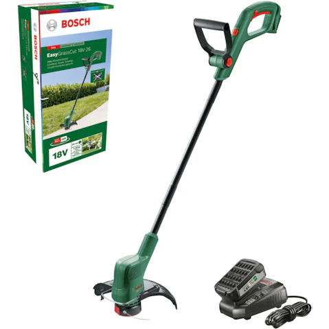 Bosch EasyGrassCut 18 Cordless Grass Trimmer with Battery Fast Charger