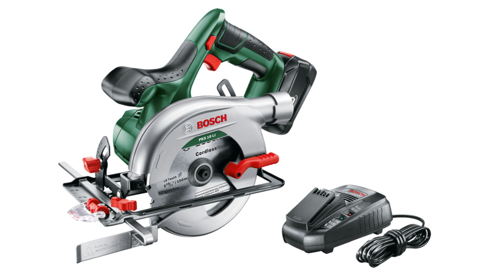 Bosch 18V Cordless Circular Saw Include Blade, Guide with 4.0Ah Battery and Charger