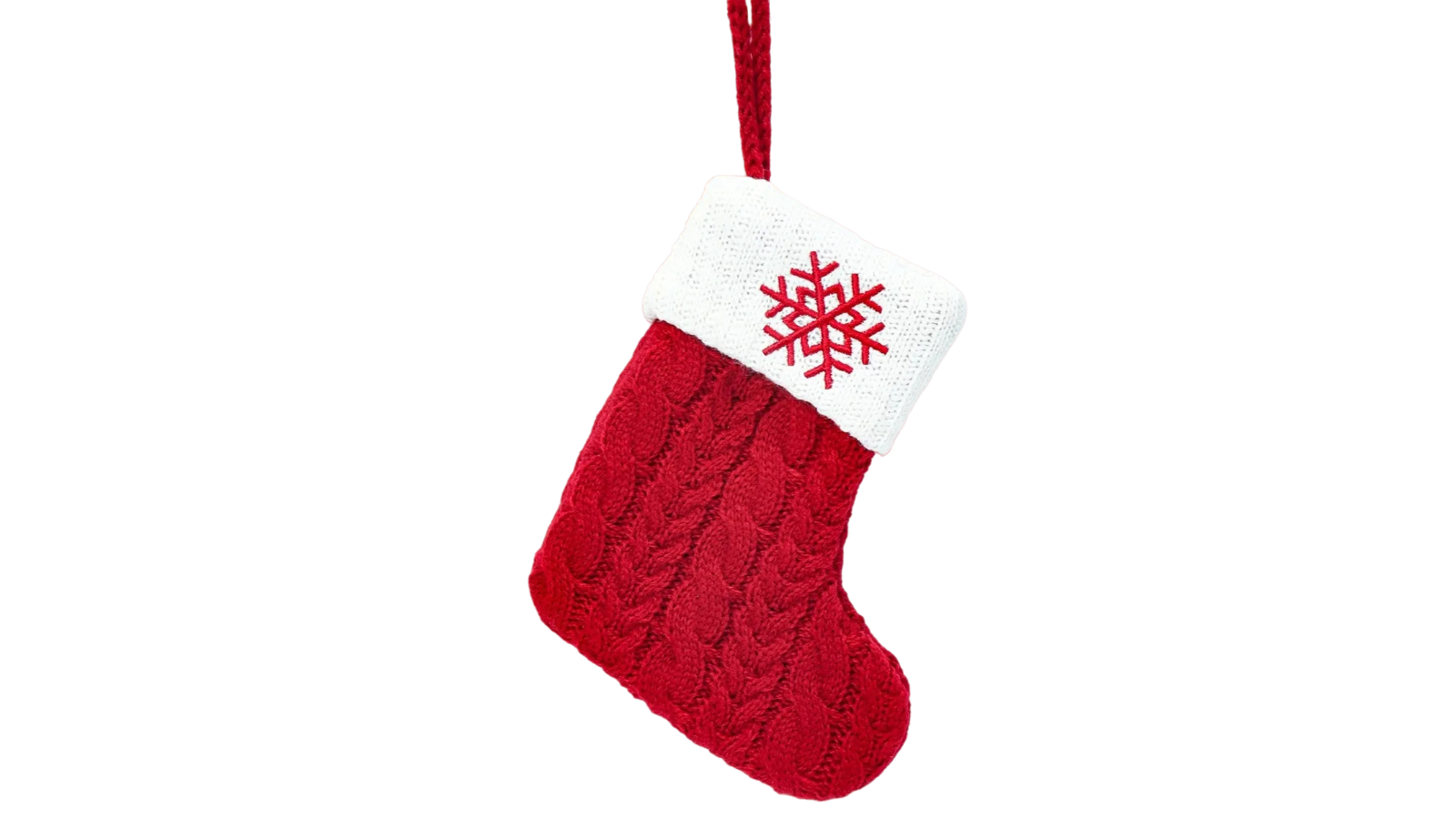 NNEOBA Knitted Snowflake Letter Christmas Stocking