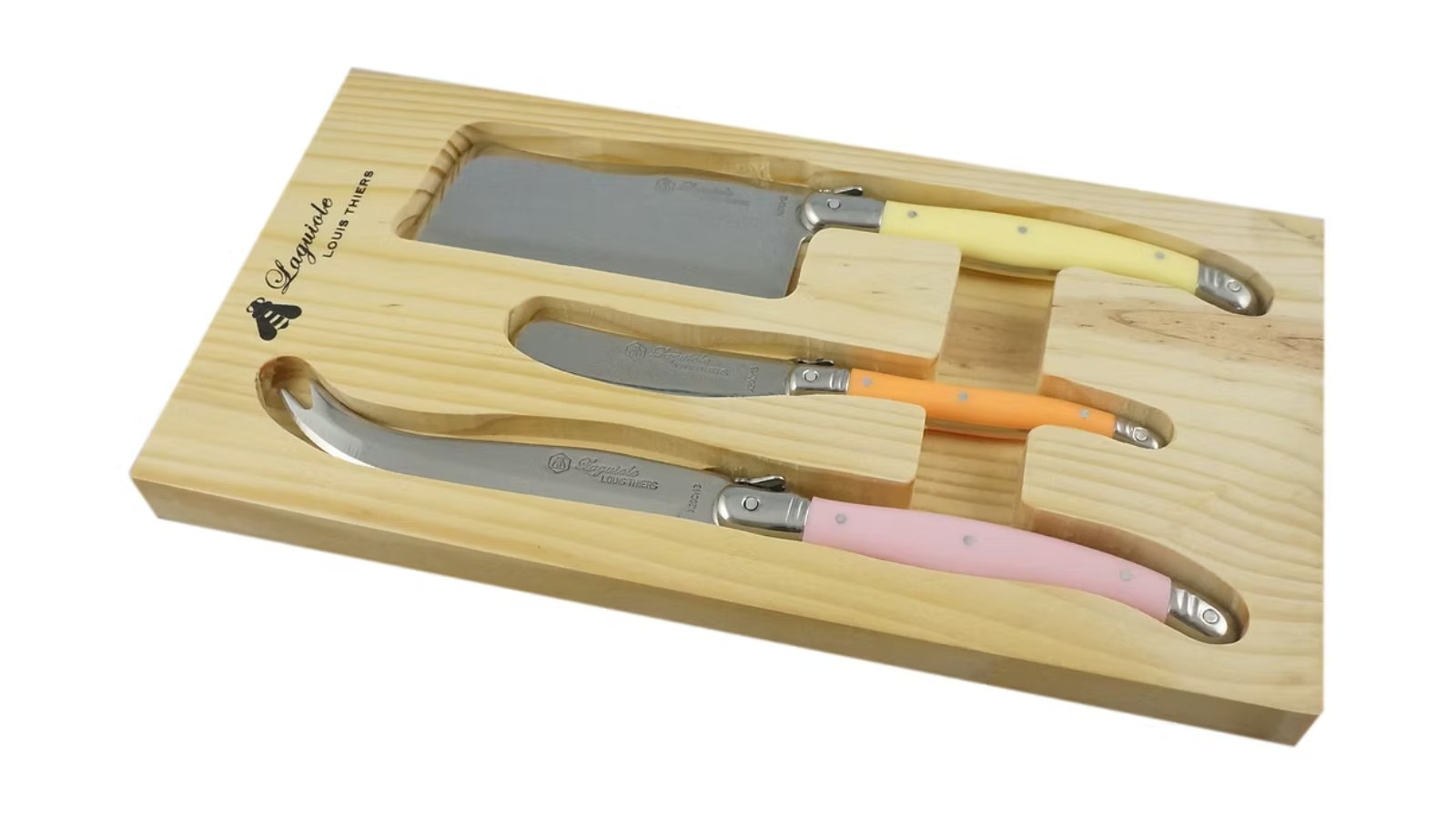 Laguiole By Louis Thiers 3 Piece Cheese Knives Set - Pastel Warm