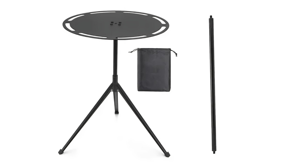 NNEOBA Round Aluminum Alloy Camping Table with Tripod and Storage Bag