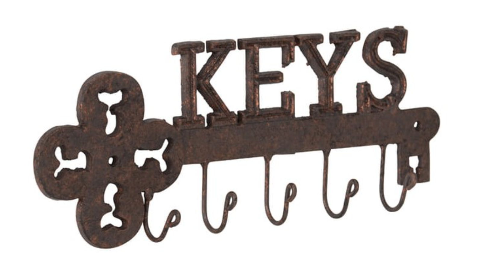 Artisan Homewares Cast-Iron Trendy Wall Hanging Key with 5 Hook