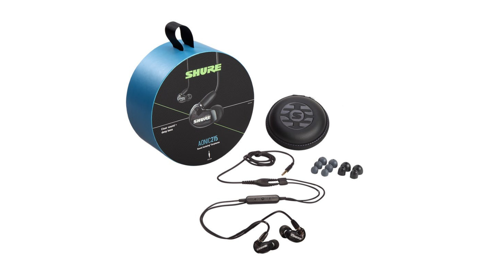 Shure AONIC 215 Sound-Isolating Single Driver Earphone with RMCE-UNI - Black