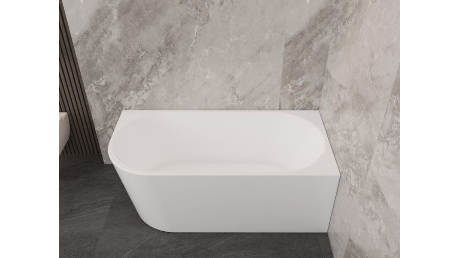 Studio 1 Florence 1600mm Right Hand Corner Bath - Gloss White