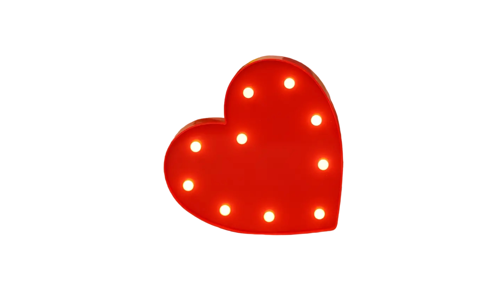 TM Romantic Red Heart Shape Decorative Light