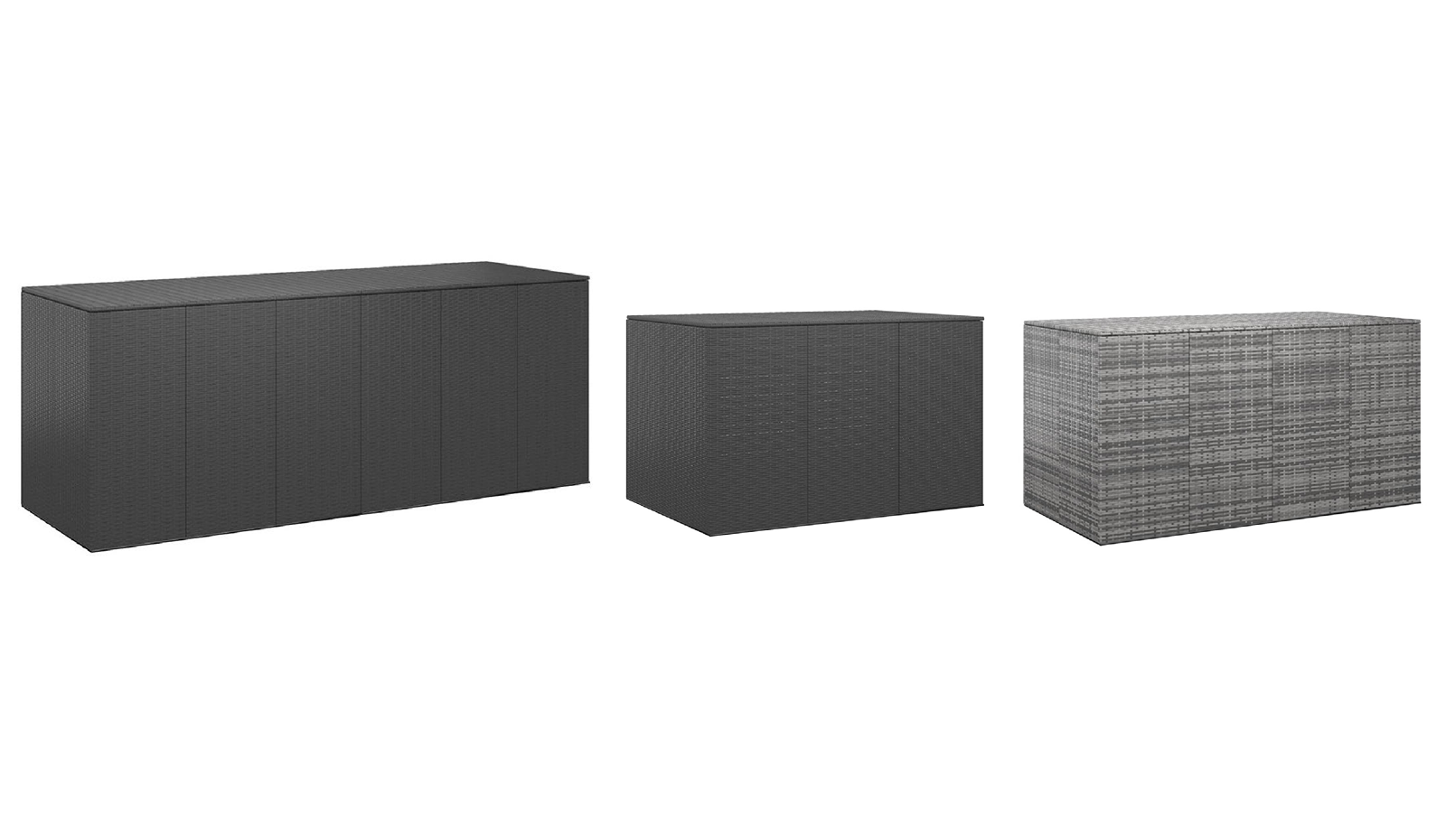 vidaXL PE Rattan Garden Cushion Box