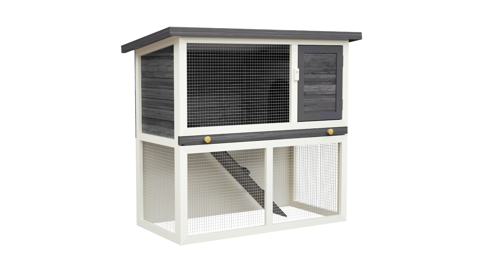 Advwin 2-Storey Wooden Rabbit Hutch and Chicken Coop