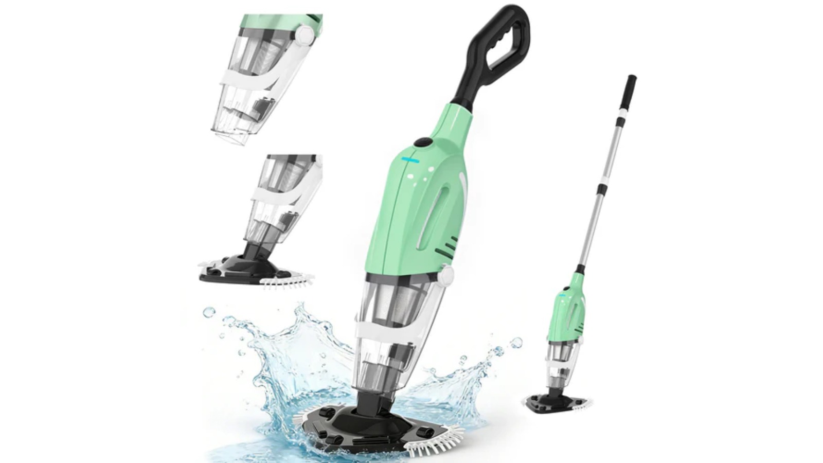 Advwin 120L/min Flow Rate Rechargeable Pool Vacuum Cleaner - Green