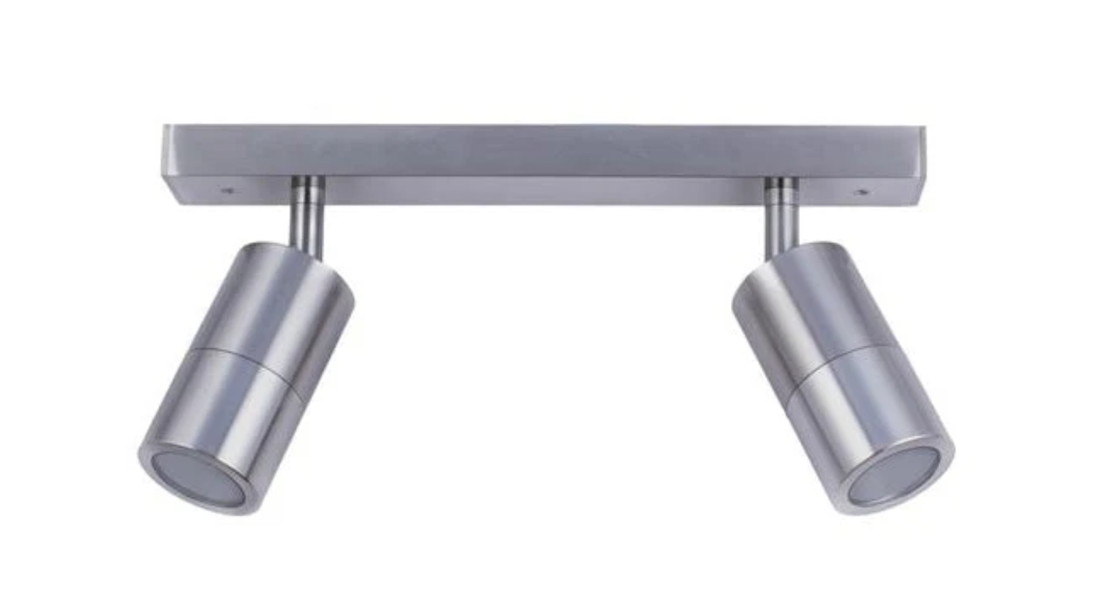 IP44 2 Heads Adjustable GU10 Rectangular Bar Pillar Light - Titanium