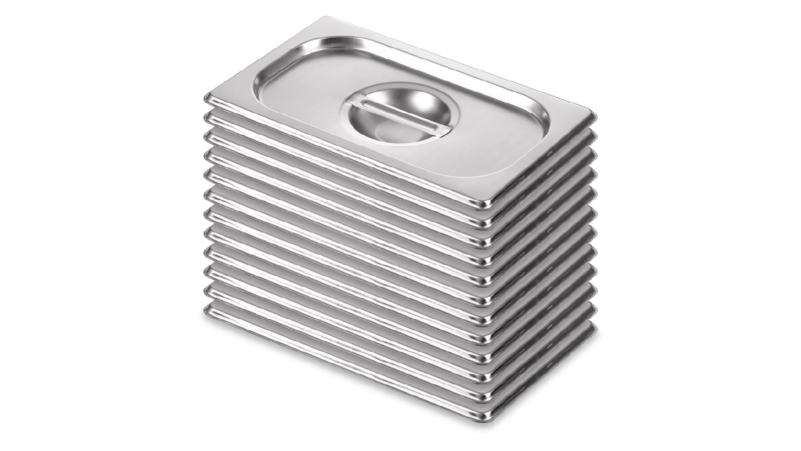 SOGA 12x Gastronorm GN Pan Lid Full Size 1/3 Stainless Steel Tray Top Cover