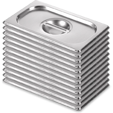 SOGA 12x Gastronorm GN Pan Lid Full Size 1/3 Stainless Steel Tray Top Cover