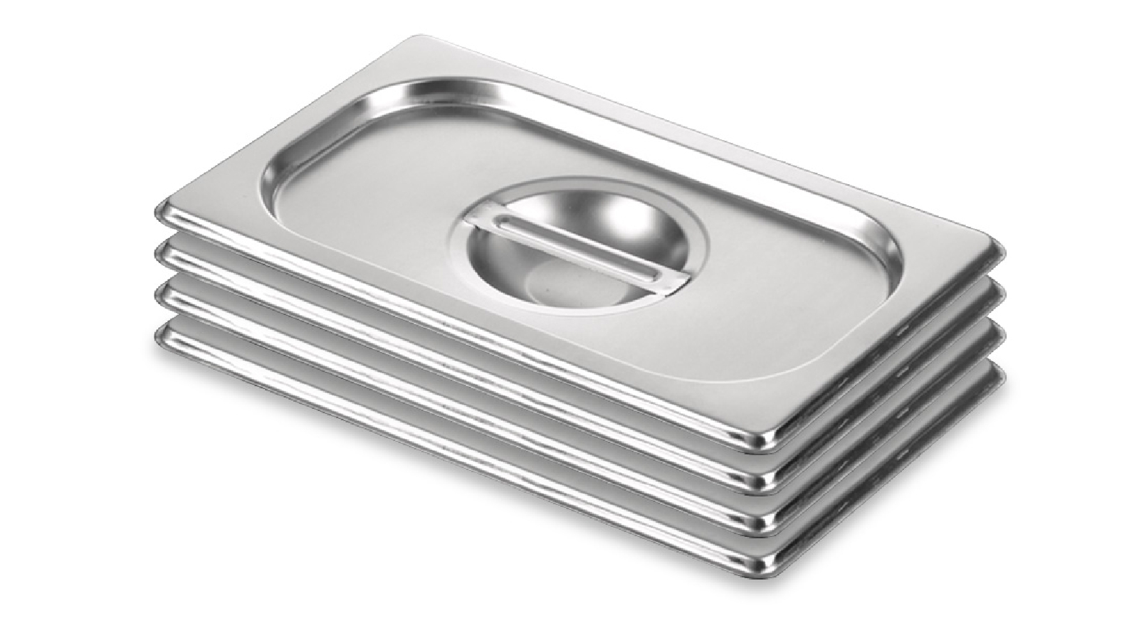 SOGA 4x Gastronorm GN Pan Lid Full Size 1/3 Stainless Steel Tray Top Cover