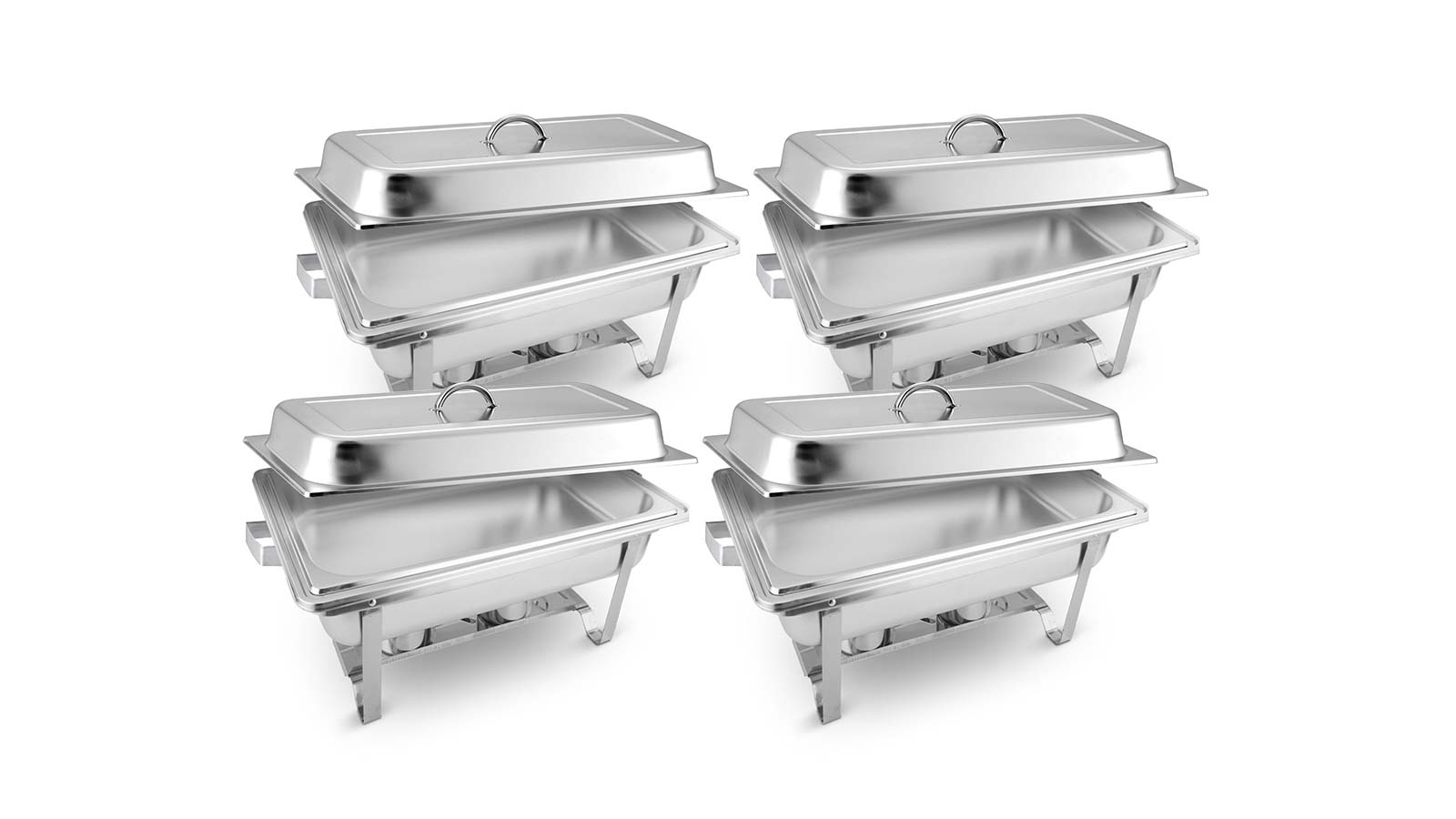 SOGA 4X Stainless Steel Chafing Food Warmer Catering Dish 9L Full Size