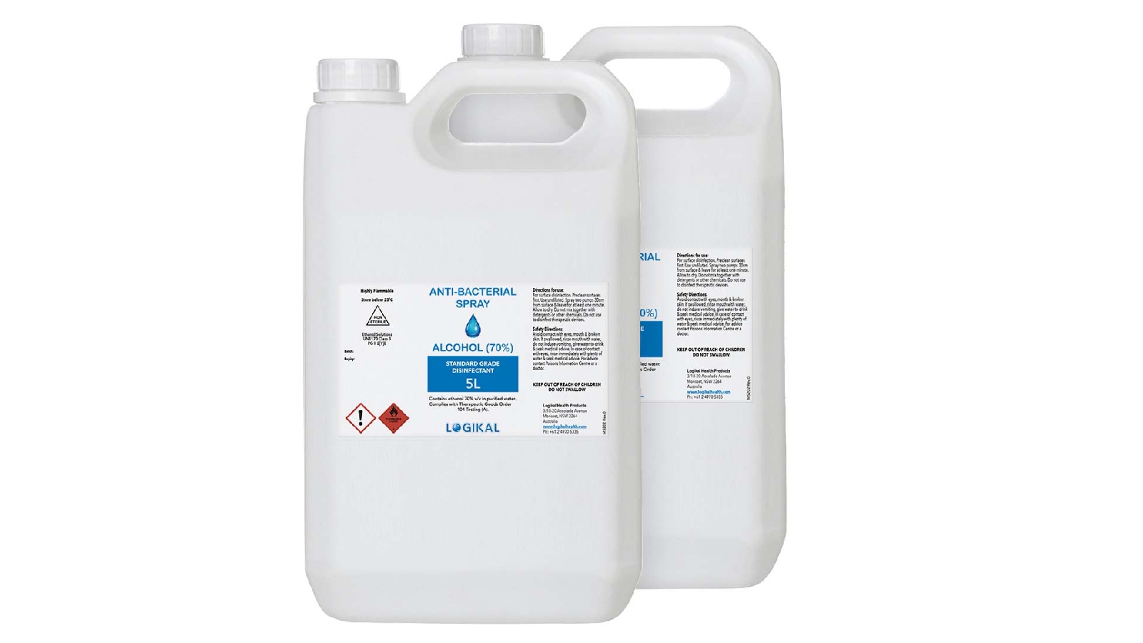 Logikal 2X 5L Standard Grade Alcohol