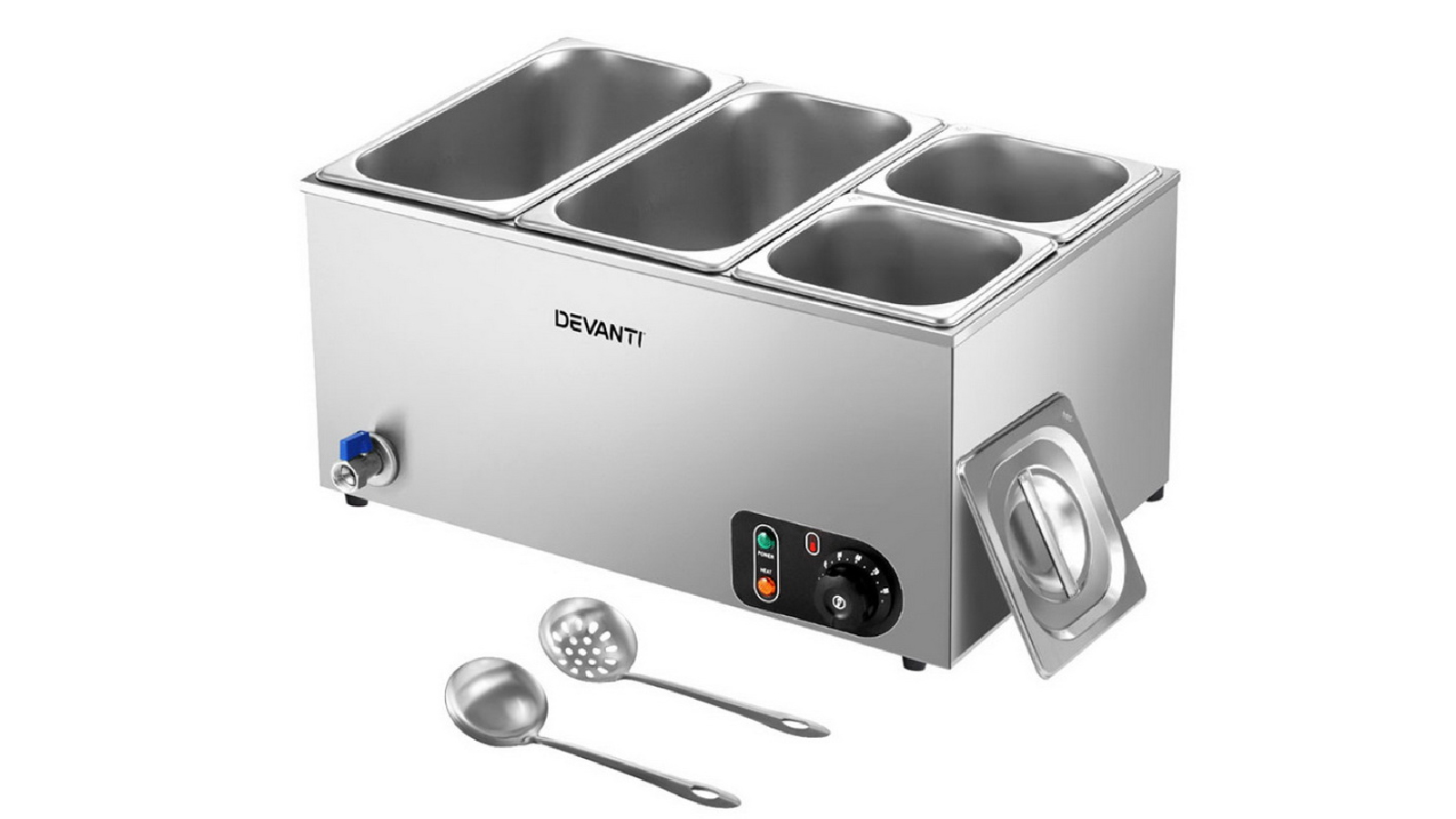 Devanti 4 Electric Commercial Food Warmer Buffet Pans